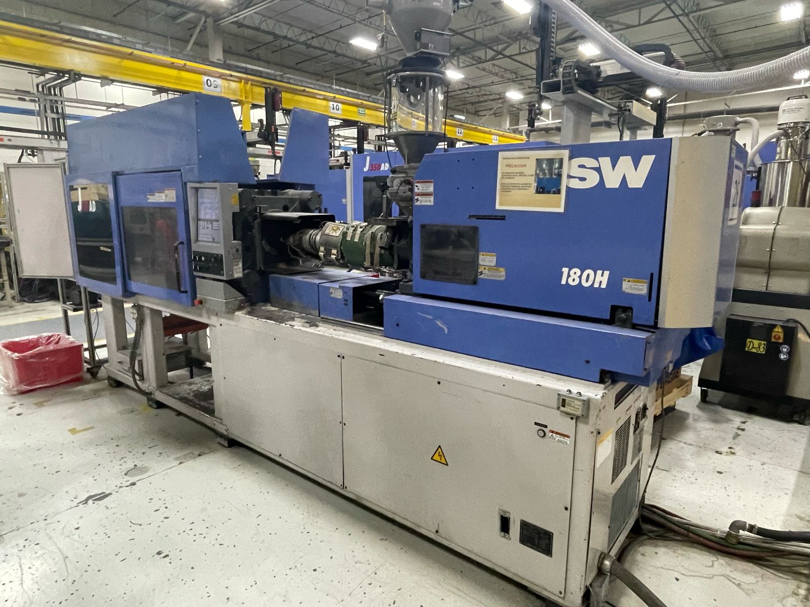 110 TON INJECTION MOLDING MACHINE ALL ELECTRIC JSW MODEL J110AD-180H, YEAR 2005