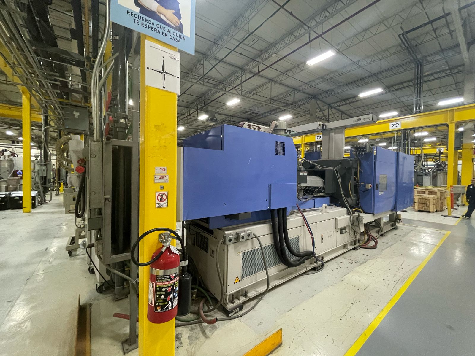 350 TON INJECTION MOLDING MACHINE ALL ELECTRIC JSW MODEL J350AD-890H, YEAR 2010