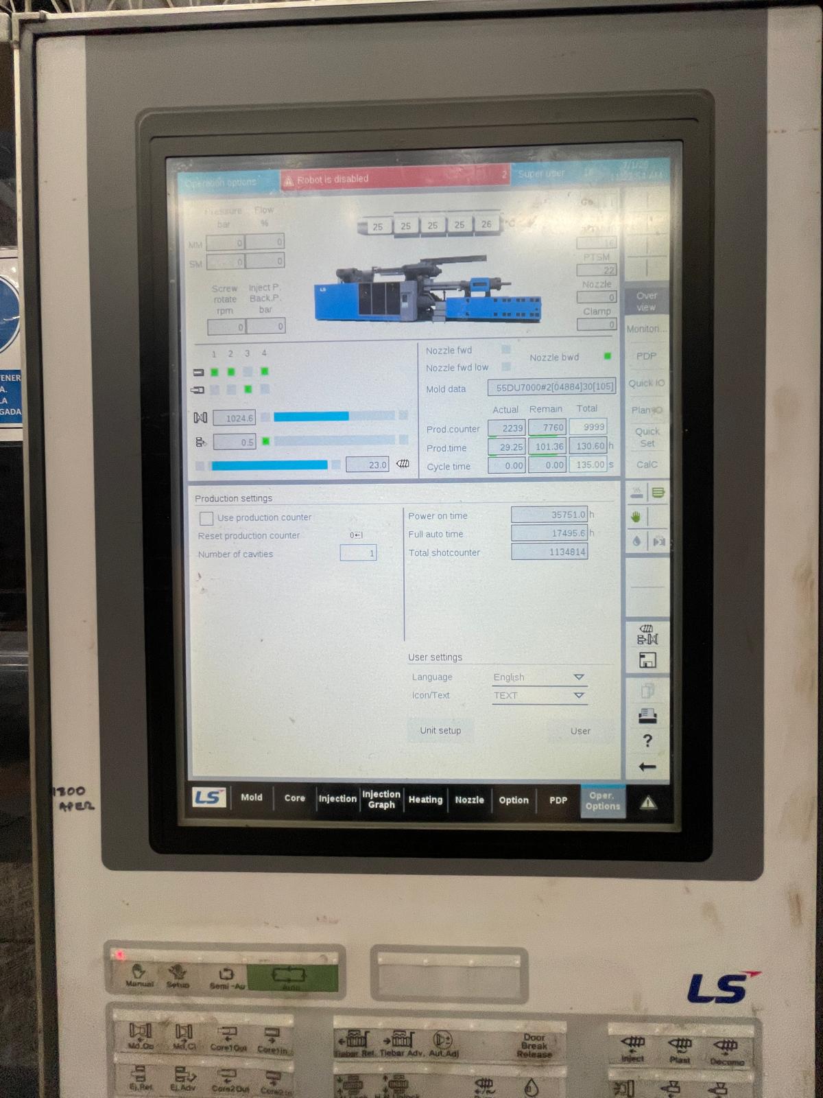 LS MTRON SERVOMOTOR 2300 TON – MODEL: THE ONE 2300, 10,000G, YEAR: 2021